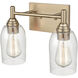 Arlett 2 Light 13.13 inch Modern Gold Vanity Light Wall Light